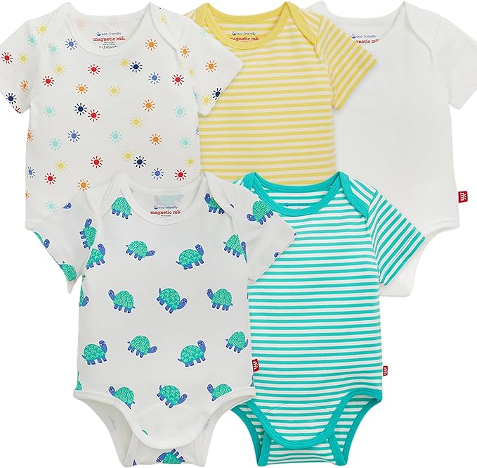 Magnetic Me Cloudstretch 5-Pack Bundle | Magnetic Baby Bodysuits by magneticme