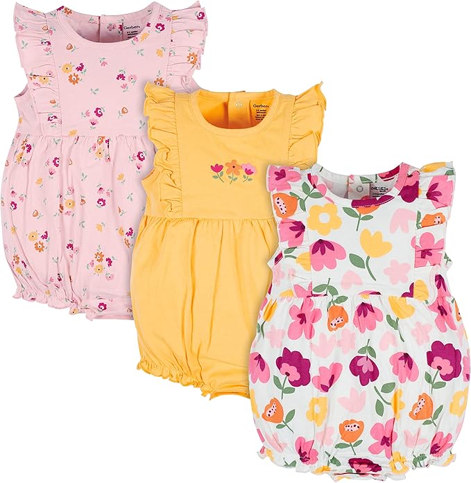 Onesies Brand Baby Girls' 3-pack Romper by OnesiesBrand