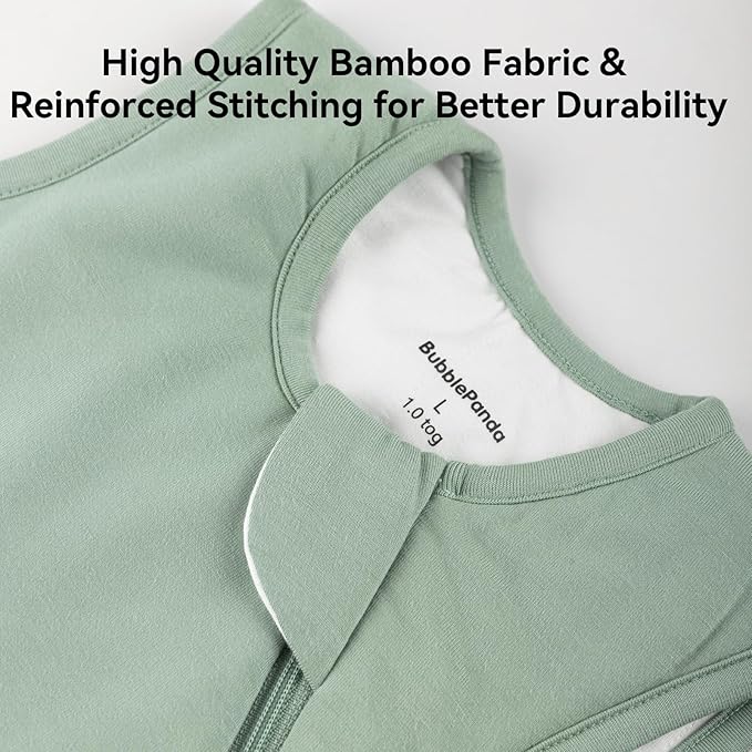 BubblePanda Rayon Made from Bamboo Sleep Sack 2t-3t 0.5 Tog Soft Lightweight Toddler Sleep Sack 24-36 Months for Babies 2-Way Zipper Wearable Blanket Baby 3t