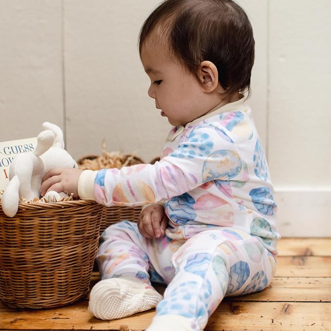 Burt's Bees Baby Girls' Organic Cotton, Sleep and Play Footed Pajamas | Easy - Image 4