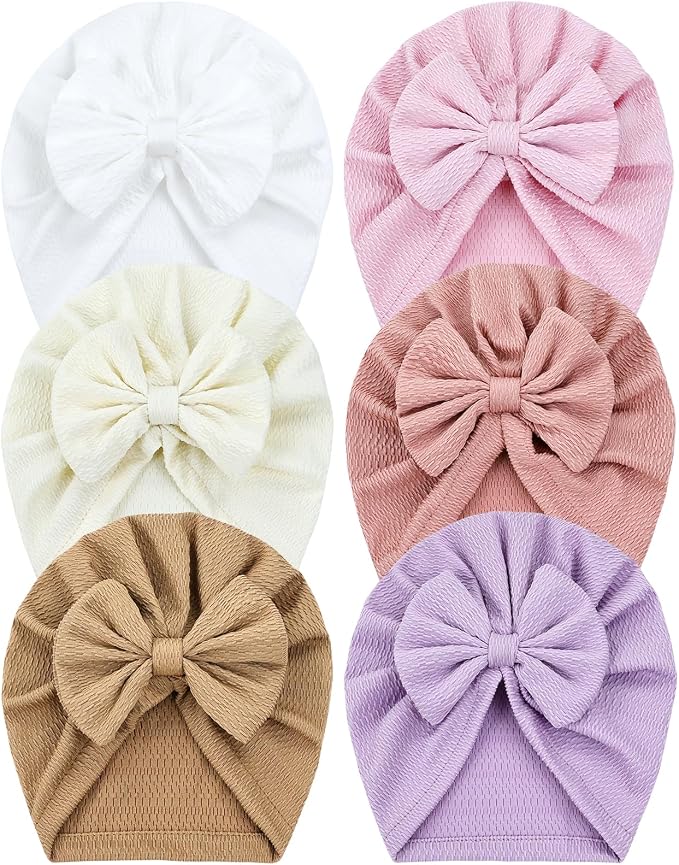Cinaci 6 Pack Soft Turban Hats by Cinaci