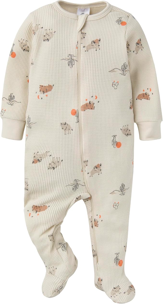 Gerber Baby 2-pack 2-way Zip Thermal Footed Sleep 'N Play - Image 2