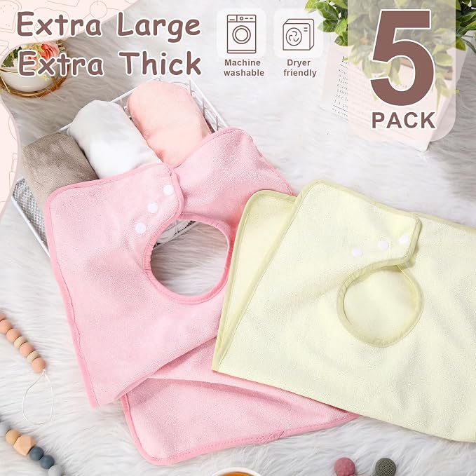 Hercicy Full Coverage Pullover Toddler Baby Bibs | Terry Cloth Bibs - Image 7