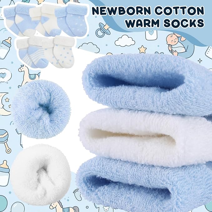 Twistover 10 Pairs Preemie Cotton Turn Cuff Socks - Image 4