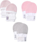 Baby Newborn No Scratch Mittens Stay On, 100% Cotton Adjustable 0-12M | Soft by HAPIU