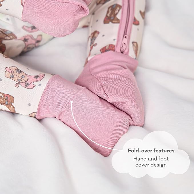 pureborn Baby Sleeper Viscose from Bamboo Zipper Footies 0-24 Months - Image 6