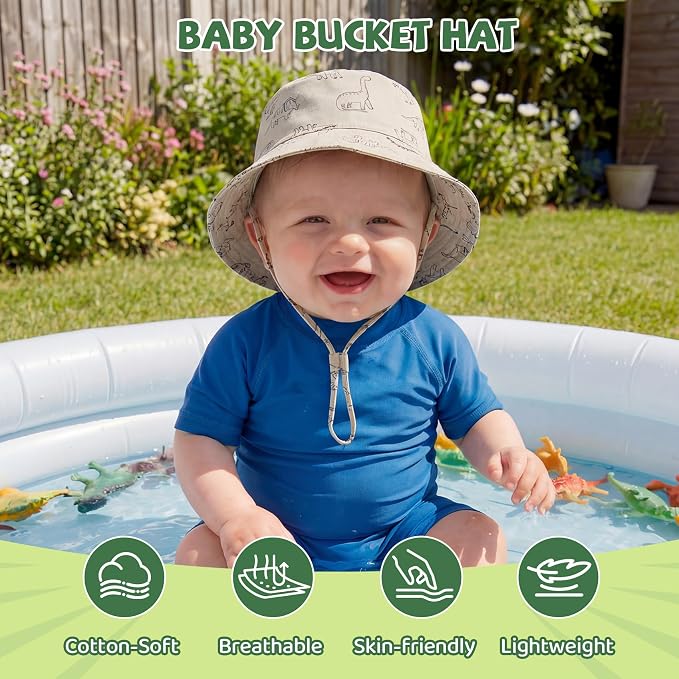 Durio Baby Sun Hat UPF50+ Wide Brim Bucket Hats - Image 7