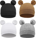 DRESHOW BQUBO 4 Pieces Baby Beanie Newborn Toddler Soft Cute Knit Hat Hospital by DRESHOW