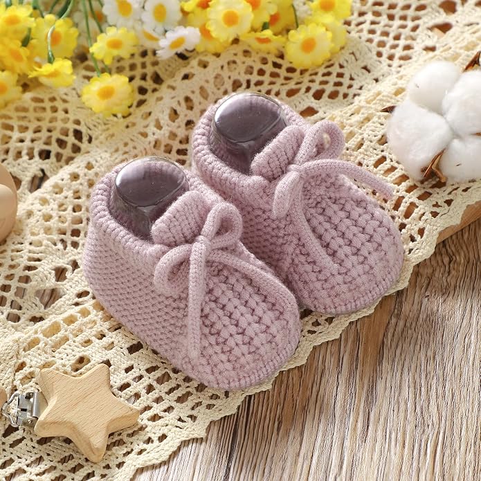 Baby Booties Newborn Baby First Shoes | Cozy Warm Knit Soft Booties - Image 5