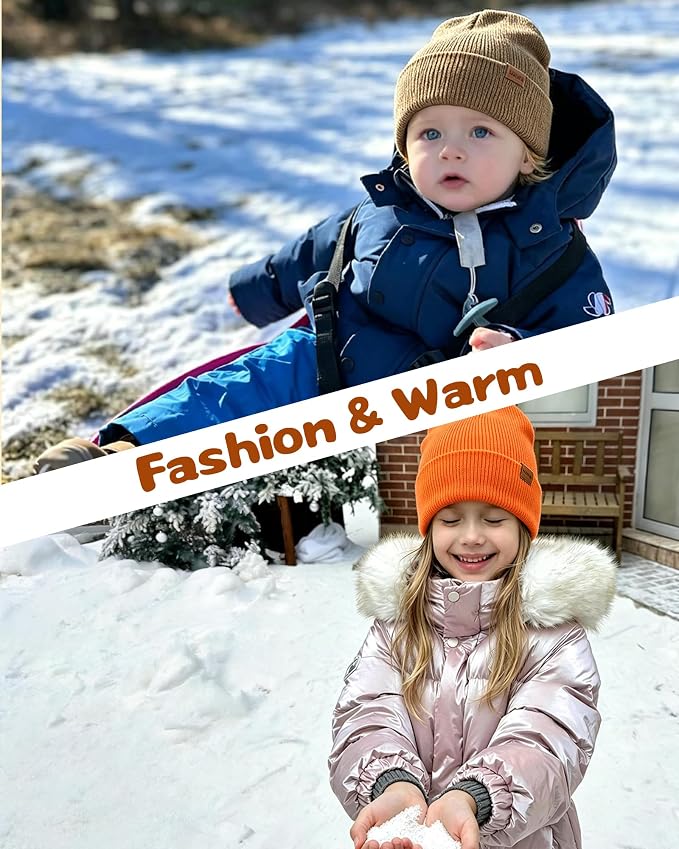 Baby Beanie Toddler Infant Winter Hats kids Warm Knit Caps - Image 6