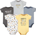 Hudson Baby Unisex Baby Cotton Bodysuits 5-pack by HudsonBaby