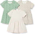 Amazon Essentials Baby Girls' Short Sleeve Bodysuit Dress, Everyday Dresses by AmazonEssentials