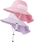 Toddler Baby Sun Hat Kids Summer Beach Essentials Adjustable Beach Hats by HONGTEYA