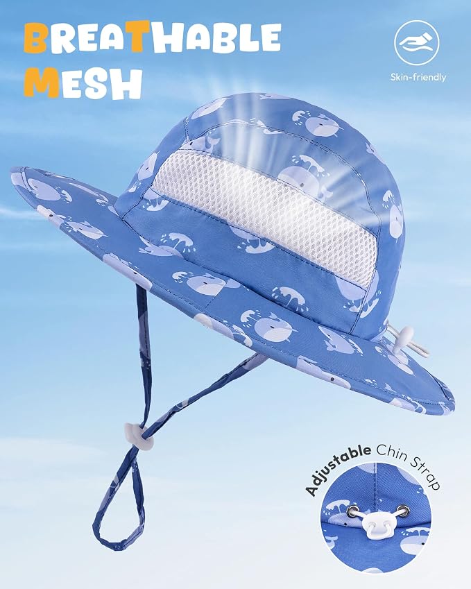 HONGTEYA 2 Pack Baby Sun Hat Infant Toddler Boys Girls Sun Protection Bucket - Image 4