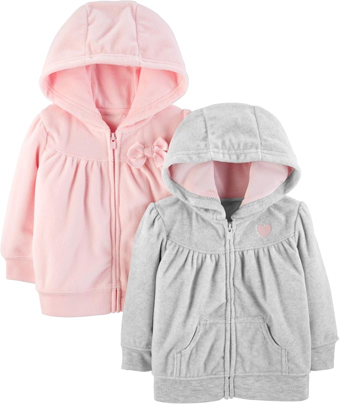 Simple Joys by Carter's Girls' 2-Pack Full Zip Hoodies by SimpleJoysbyCarters