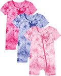 Jimonda Baby Bamboo Viscose Tie Dye Rompers Girl/Boys 3pc Pjs | Premium Soft by JimondaBaby