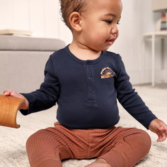 Gerber Baby Boys 6-Pack Long Sleeve Onesies Bodysuit - Image 6