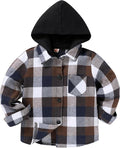 YOUNGER STAR Toddler Kids Boys Girls Flannel Hooded Plaid Shirt Button Baby Red by YOUNGER+STAR