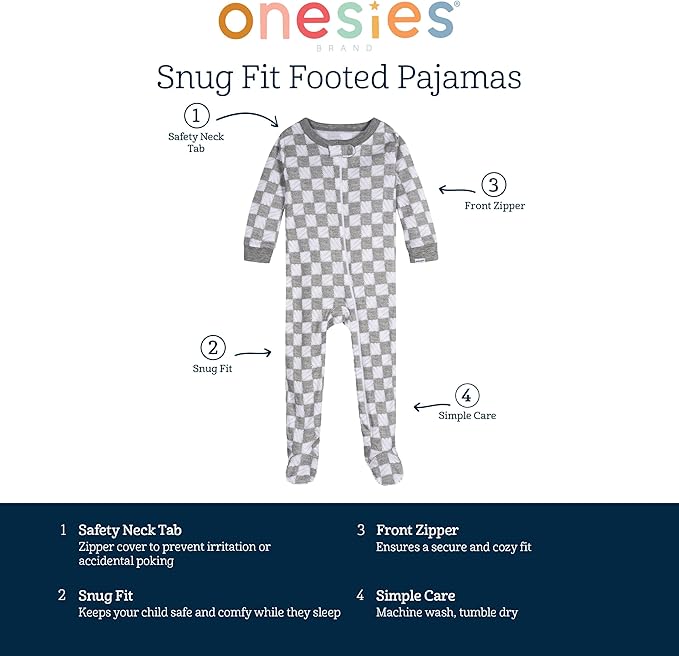Onesies Brand Baby Girls 4-Pack Sleep 'N Play Footies Multi Pack - Image 6