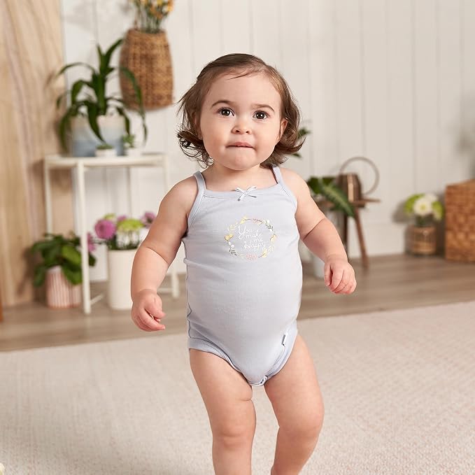 Gerber Baby Girls Multi-Pack Sleeveless Onesies Bodysuit - Image 4