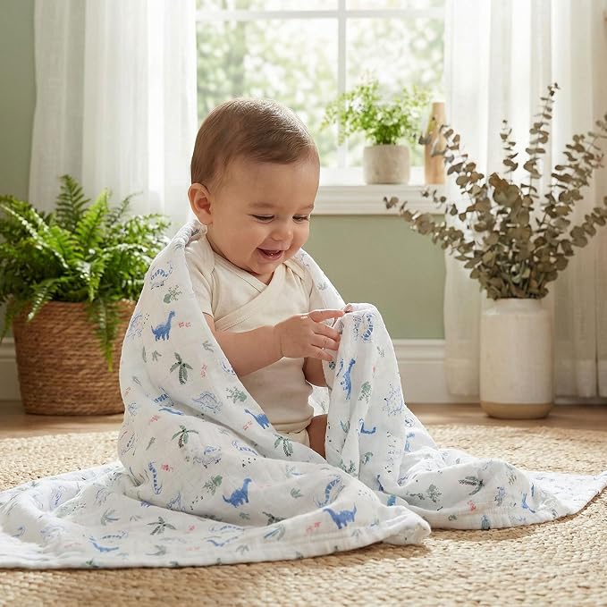 GLLQUEN BABY Muslin Swaddle Blankets 4Pk Receiving Blanket Large 35" x 40" | - Image 2