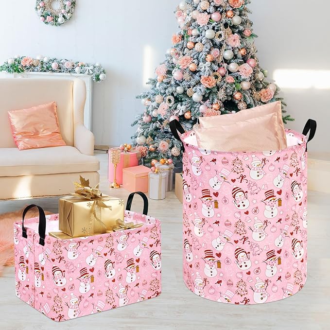 Round Laundry Hamper Storage Basket Laundry Organizer Storage Bins Clothes and Toys Box Nursery Hamper Gift Basket For Kids with Handles