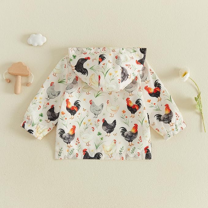 Toddler Baby Girl Windbreaker Jacket Zip Up Hoodie Long Sleeve Sweatshirt - Image 6