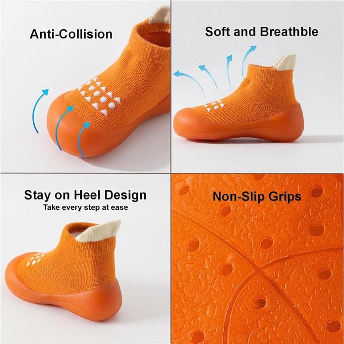 Hstyle Baby Sock Shoes Toddler Boys Walking Shoes Infant Slippers Sneakers | - Image 7