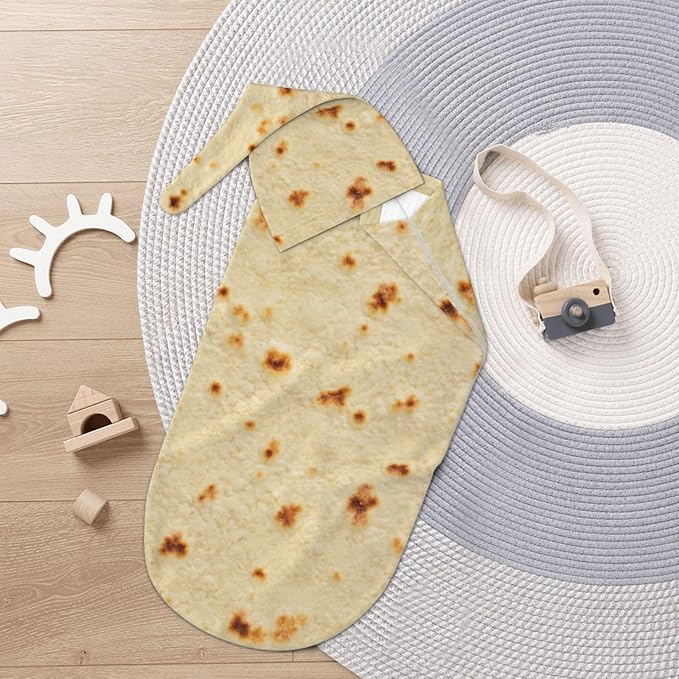 Tortilla Swaddle Blankets Soft Receiving Blanket Burrito Baby Swaddle Wrap - Image 7
