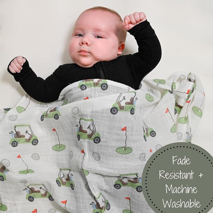 LollyBanks Baby Swaddle Blankets, 100% Organic Cotton Muslin Baby Blanket | 47" - Image 2