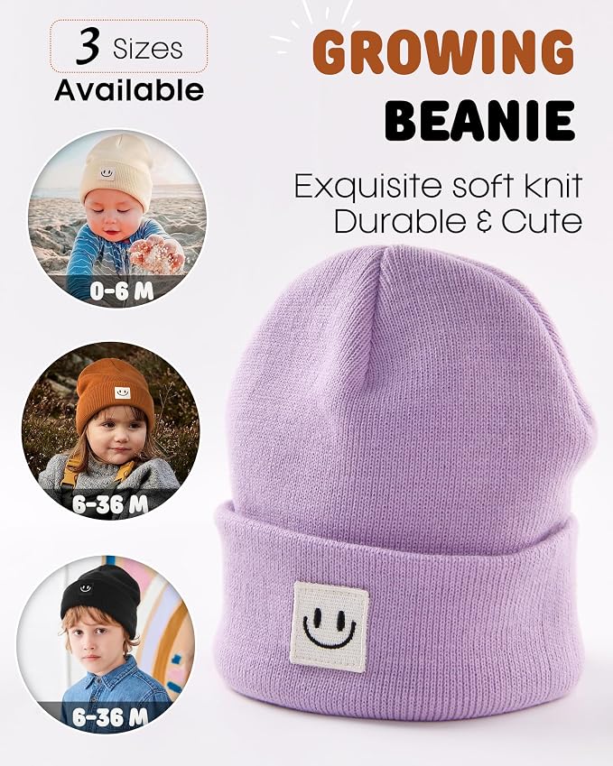 FURTALK Baby Beanie Knitted Hats Toddler Kids Winter Soft Warm Skull Cap | - Image 5