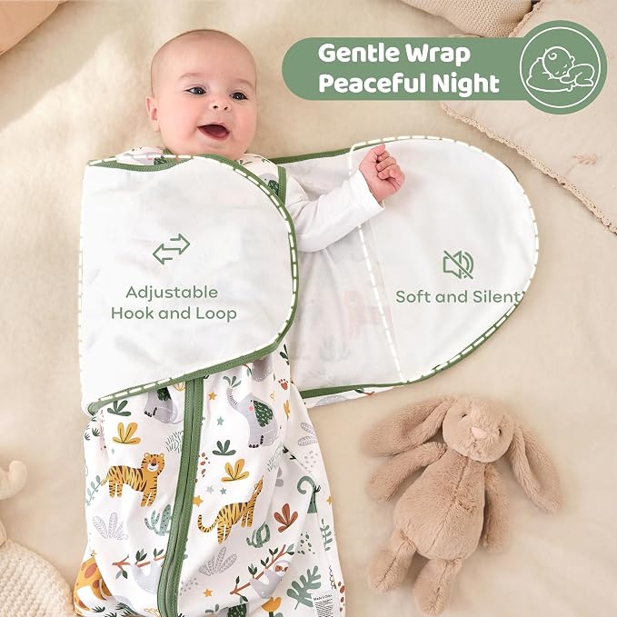 Baby Swaddle Sleep Sack 3-6 Months, Cotton Swaddles - Image 4