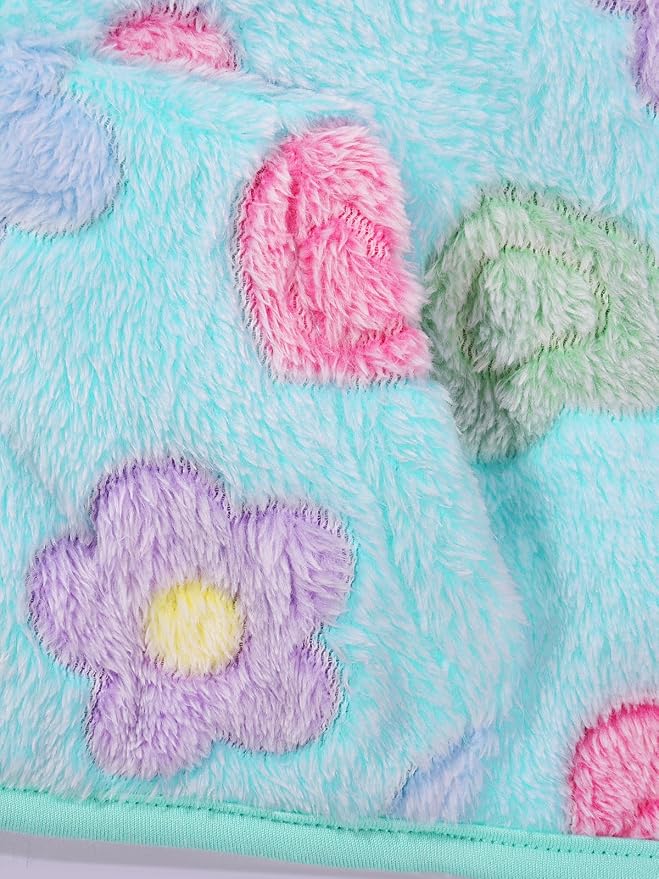 Toddler Baby Girl Fleece Jackets Fall Clothes Hooded Zip Fuzzy Coats - Image 8