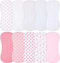 10-Pack Burp Cloths for Baby Boys and Girls by Benoxine