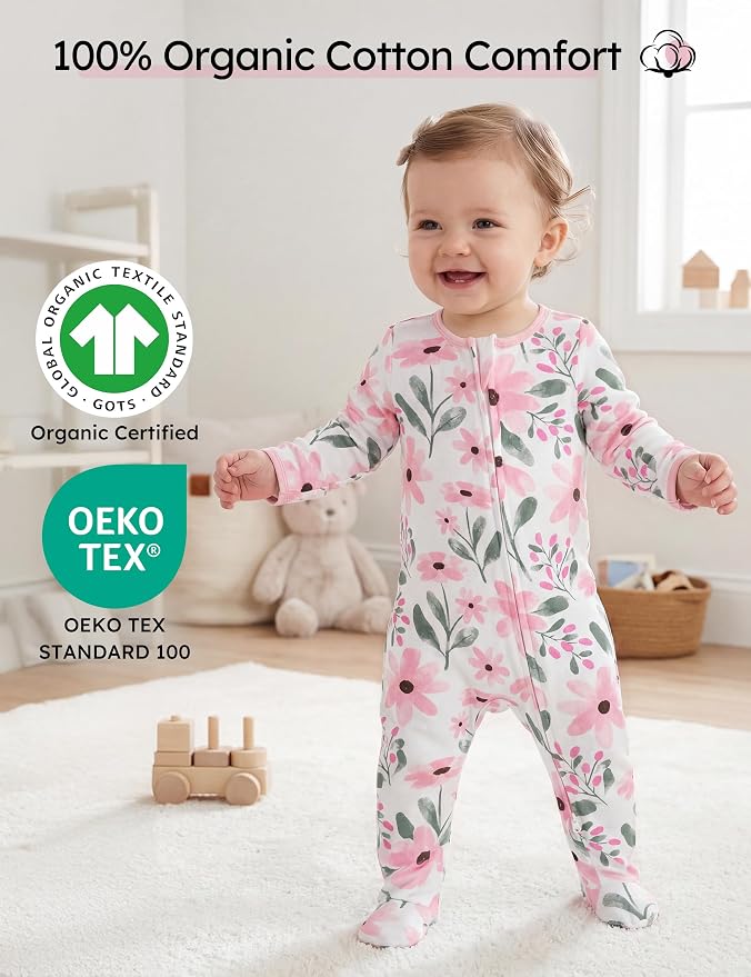 Yoofoss Baby Pajamas 100% Organic Cotton Baby Sleepers - Image 3