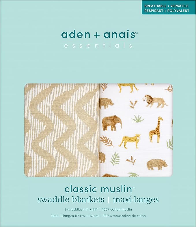 aden + anais Essentials Swaddle Blanket, Muslin Blankets - Image 3