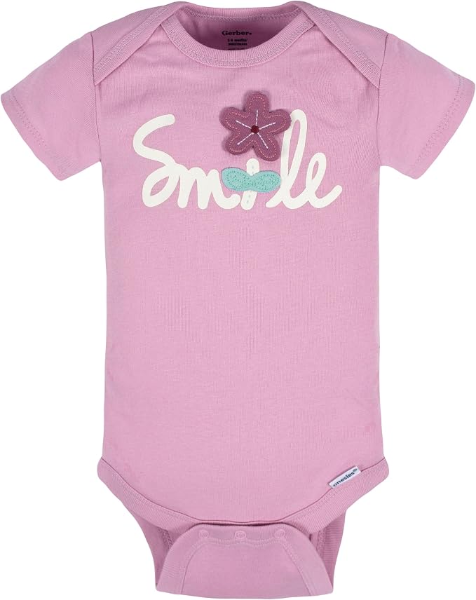 Gerber Baby Girls' 8-pack Short Sleeve Onesies Bodysuits - Image 8