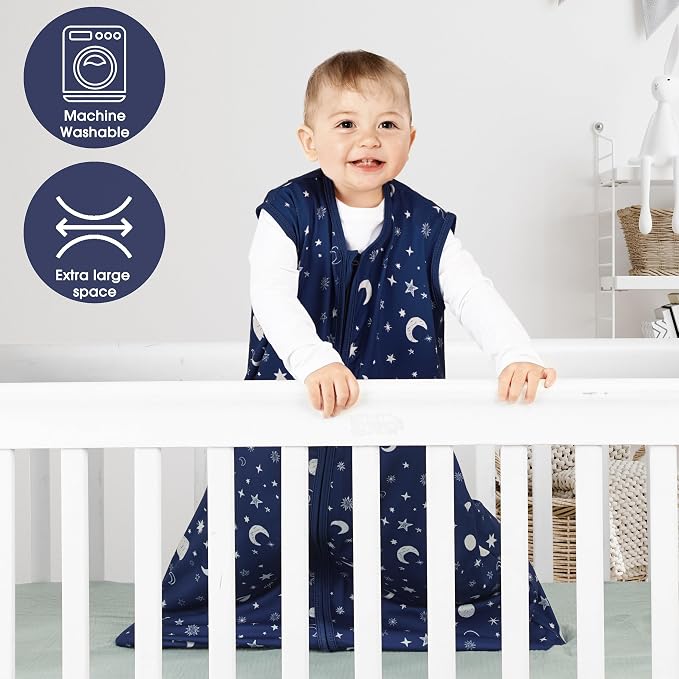 BSTOPPT 3 Pack Baby Sleep Sack 0-6 Months 100% Rayon Cotton Baby Sleeping Bag - Image 3