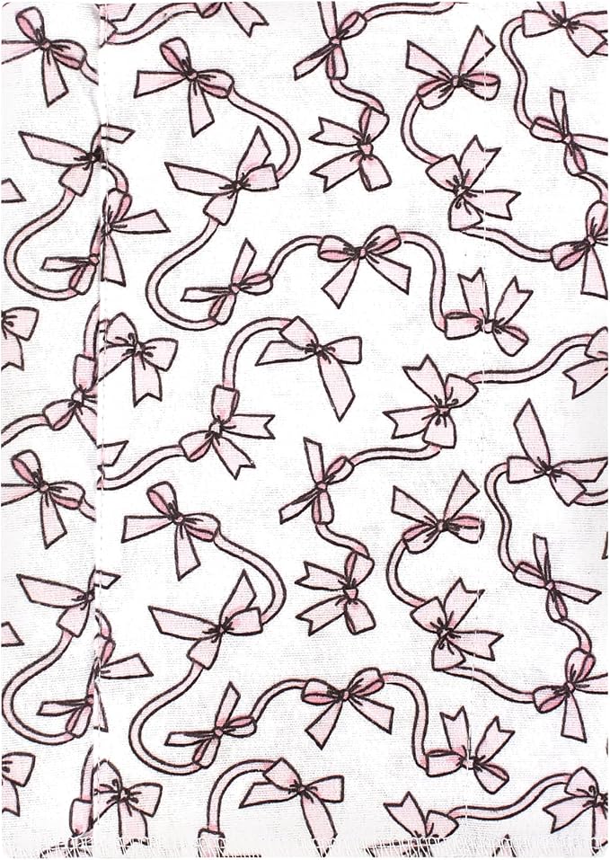 Luvable Friends Hudson Baby Flannel Burp Cloths 7pk, Rose Ribbons - Image 2