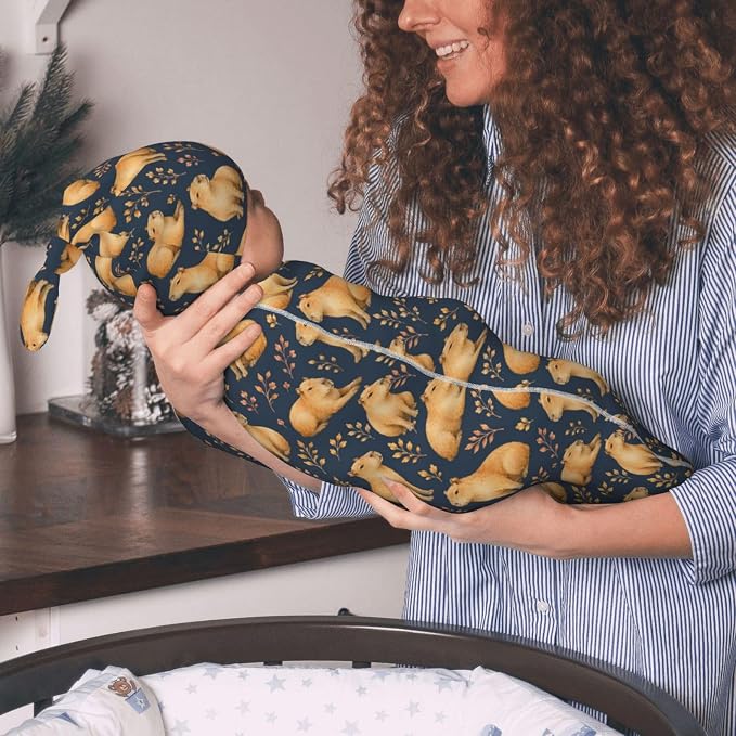 Capybaras Swaddle Blankets Soft Receiving Blanket Baby Swaddle Wrap - Image 7