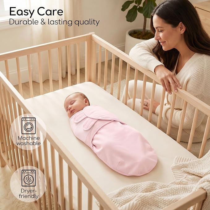 Cotton Swaddles for Newborn, Baby Newborn Swaddle 0-3 Month | 2-Pack Soft - Image 2