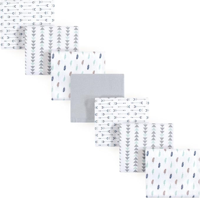 Luvable Friends Unisex Baby Cotton Flannel Receiving Blankets, Boy Feathers - Image 2