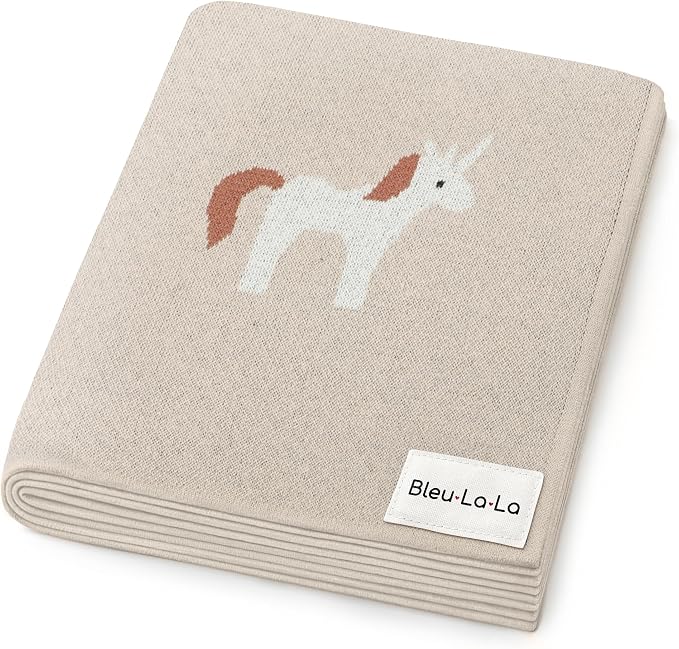 Unisex Baby Blanket for Girls and Boys 100% Cotton Buttery Soft Cozy Receiving by BleuLaLa