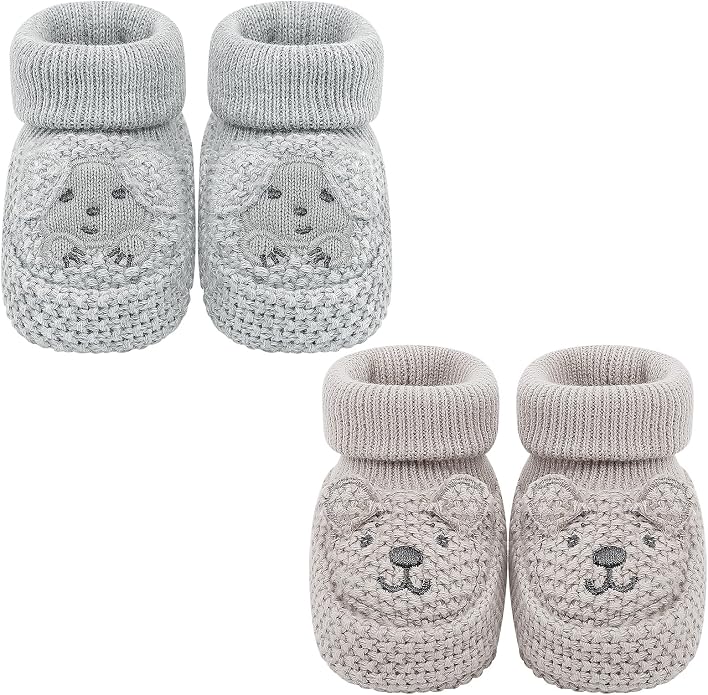 Newborn Shoes Knit Soft Baby Sock Booties by DUONITITI