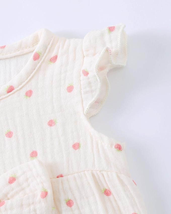 Renotemy Newborn Baby Girl Clothes Romper Summer Outfits Preemie-18Months | - Image 4