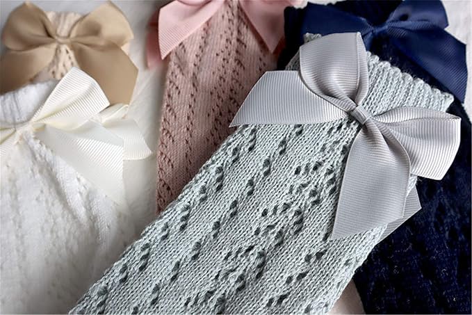 Baby Girl Knee-High Socks Toddlers Bow Stockings Newborn Infant Princess Frilly - Image 6