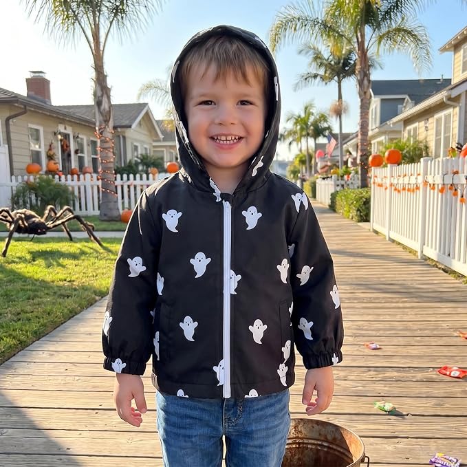 Toddler Baby Boy Windbreaker Jacket Camo Zipper Hooded Rain Coat - Image 5