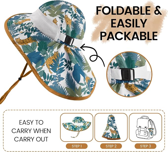 Baby Sun Hat with Neck Flap UPF 50+ - Image 3