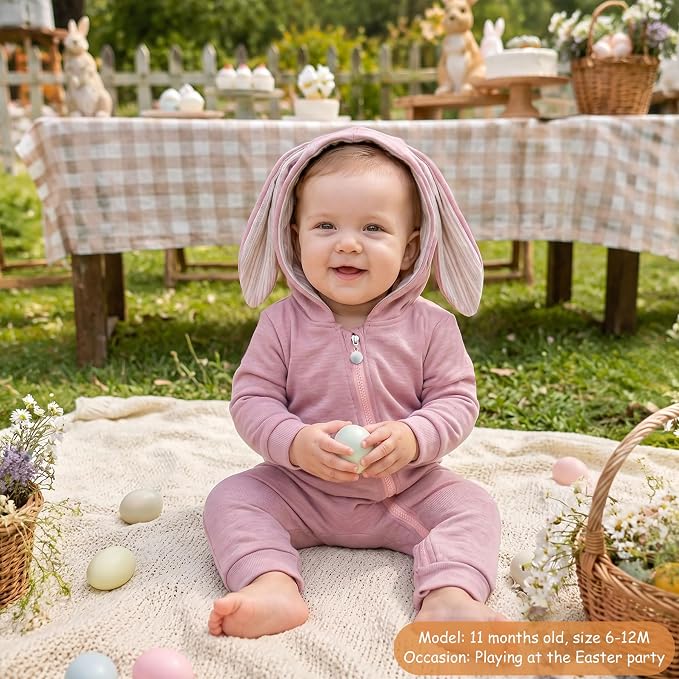 Simplee kids Baby Bunny Outfits Romper, Zipper Up - Image 5