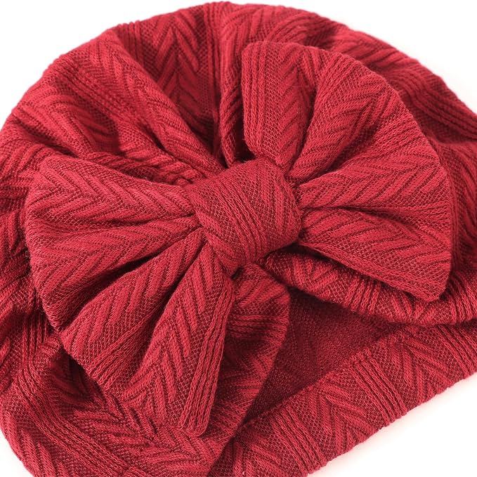 AQOKKA Newborn Receiving Blanket Wheat Ear Bow Hat Hairband Set - Image 7